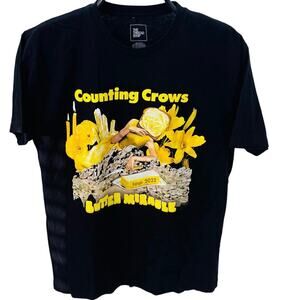 Counting Crows Butter Miracle Tour 2022 T-Shirt Black Size Large Dates On Back